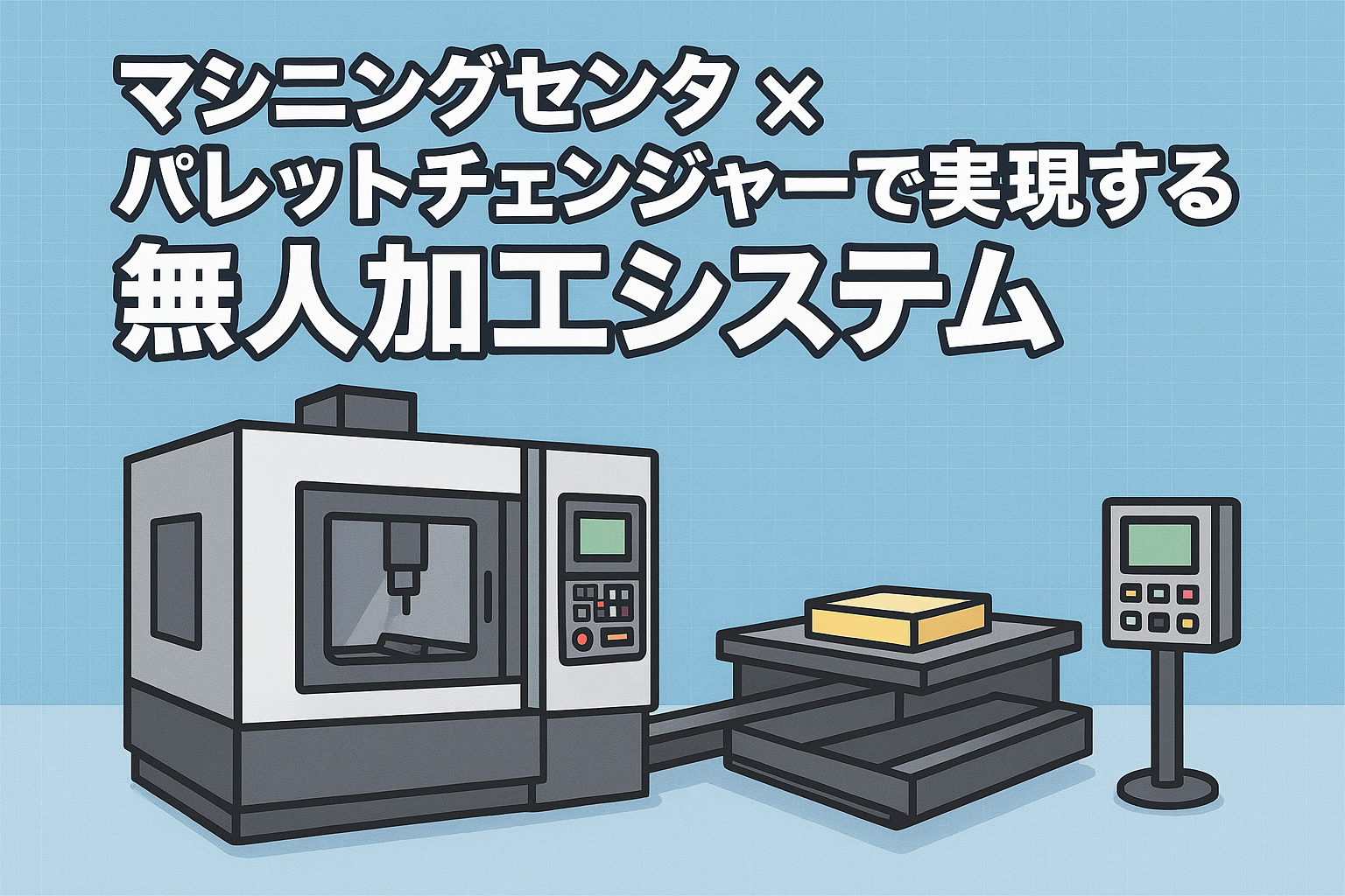 【省力化事例】マシニングセンタ×パレットチェンジャーで実現する無人加工システム