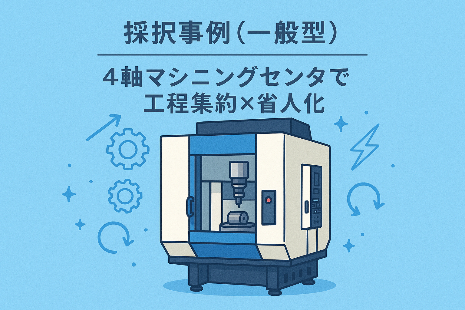 【採択事例（一般型）】4軸マシニングセンタと機内測定装置による工程集約で実現する高精度・省人化