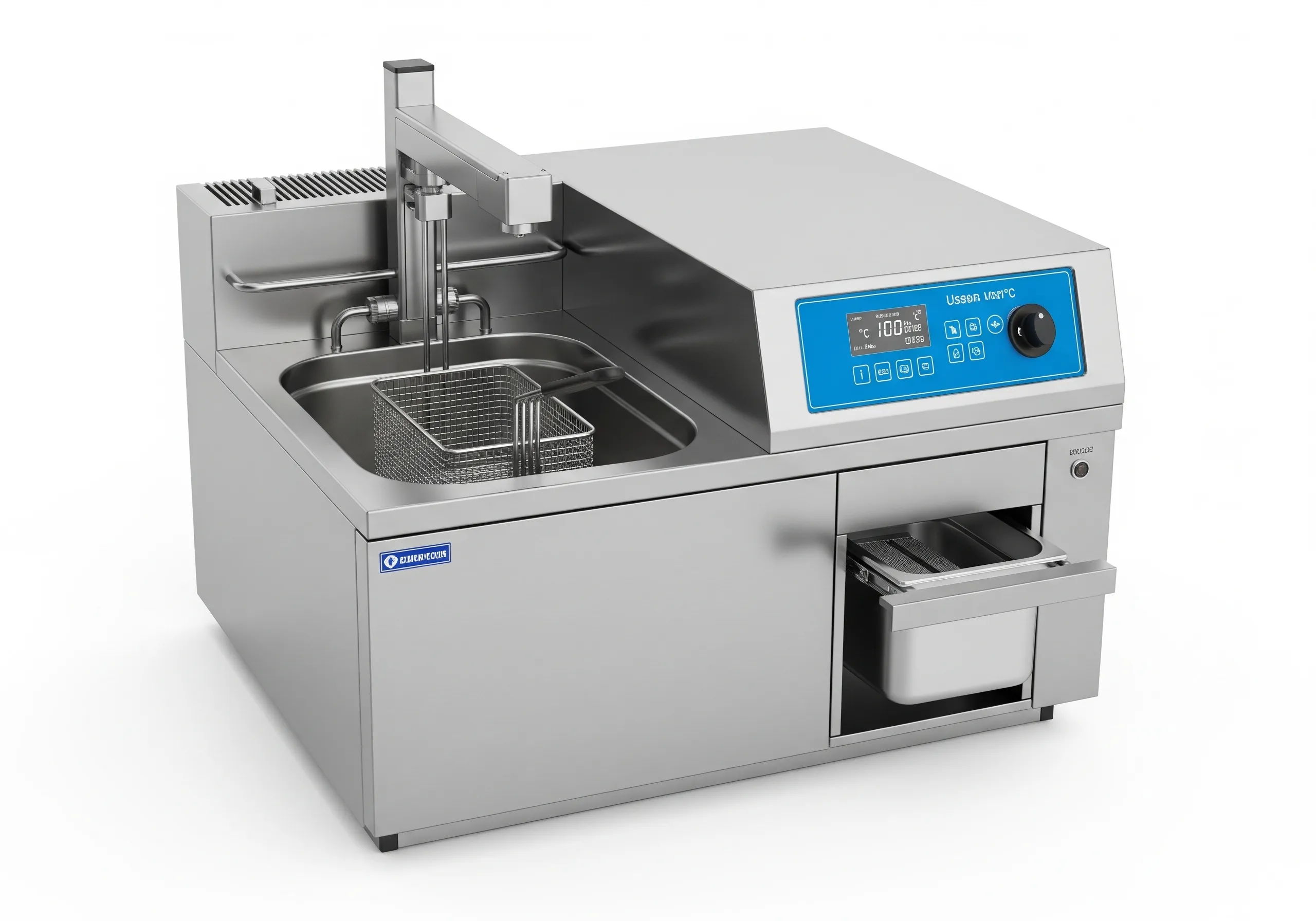 IHフライヤー低油量タイプオートリフト操作部上部仕様（油量23ℓタイプ）