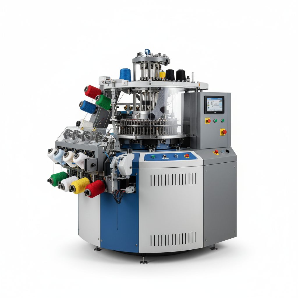 BUSI GIOVANNI社製 自動つま先縫製機能付き丸編み靴下編機