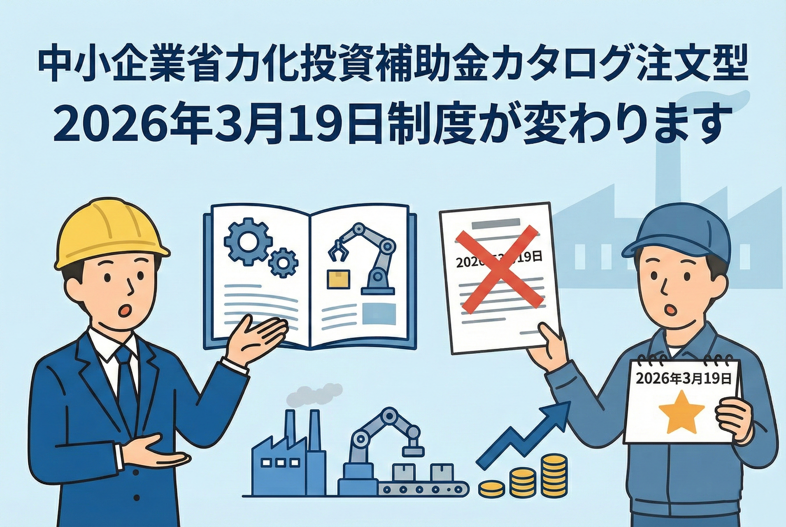中小企業省力化投資補助金カタログ注文型　2026年3月19日制度が変わります