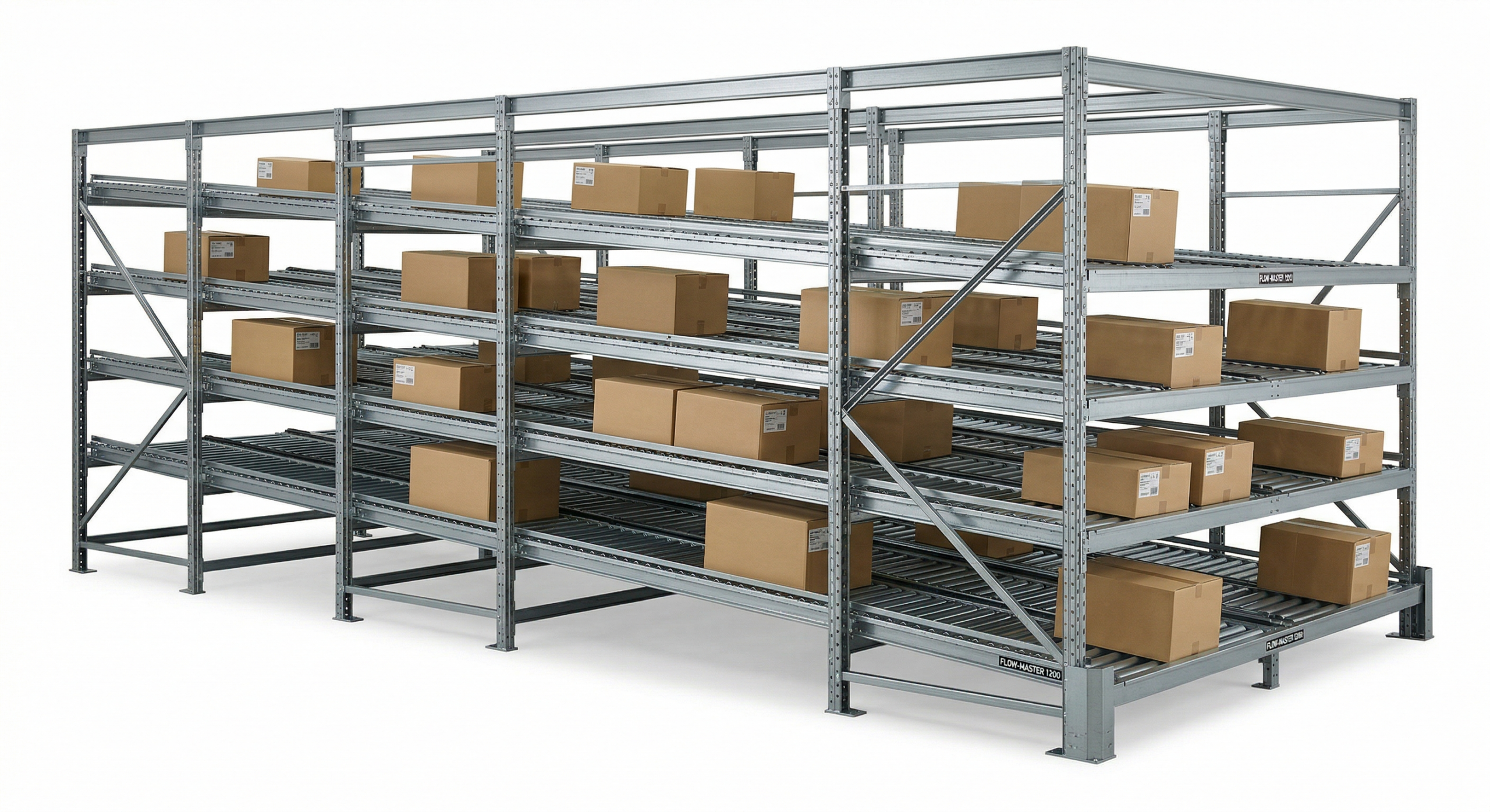 パレット専用流動ラック　プッシュバックラックⅡ　72PL